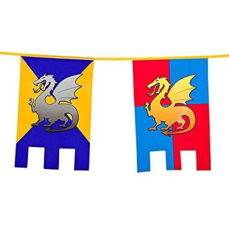 Ritter und Drache Wimpelkette 6 Meter (0,71€/Meter)